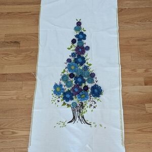 Vintage embroidery crewel wall art